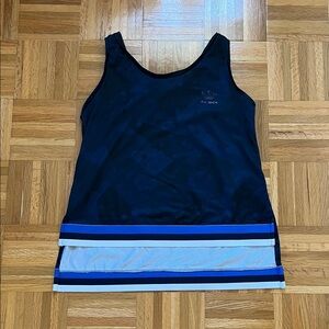 ADIDAS ORIGINALS Navy & Black Striped Training Tank